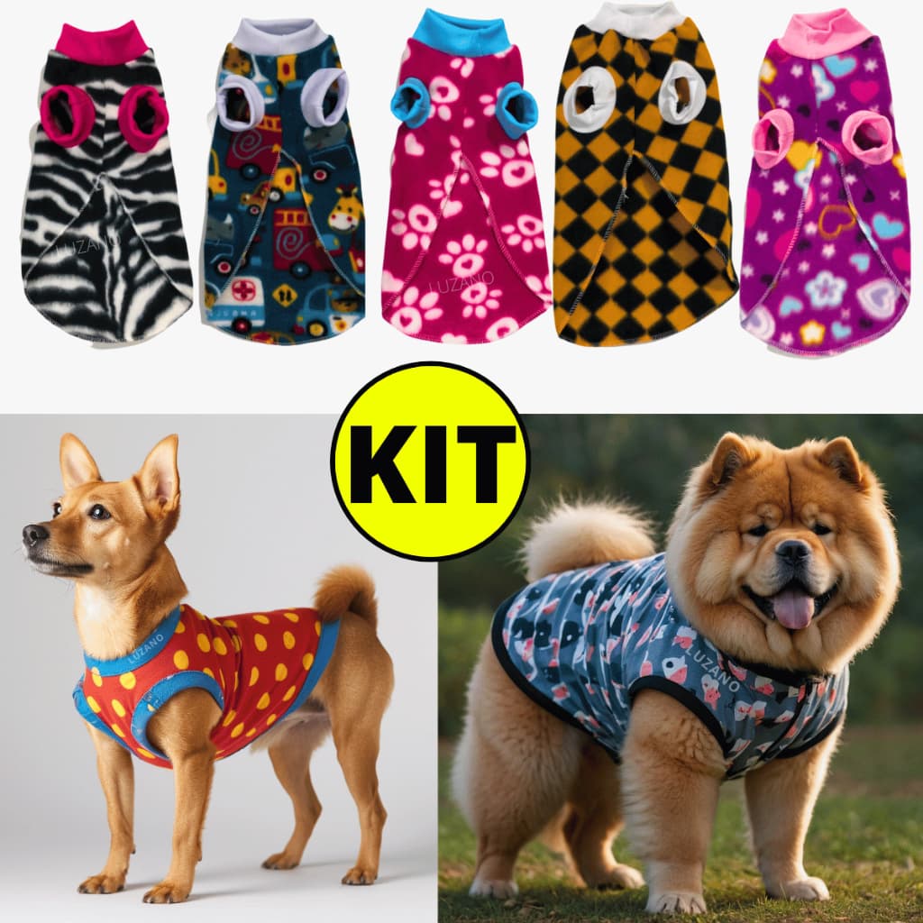 Roupa para Cachorro Roupas Pet Vestido Roupinha de Frio Soft Inverno Roupa de Cachorro Grande Soft