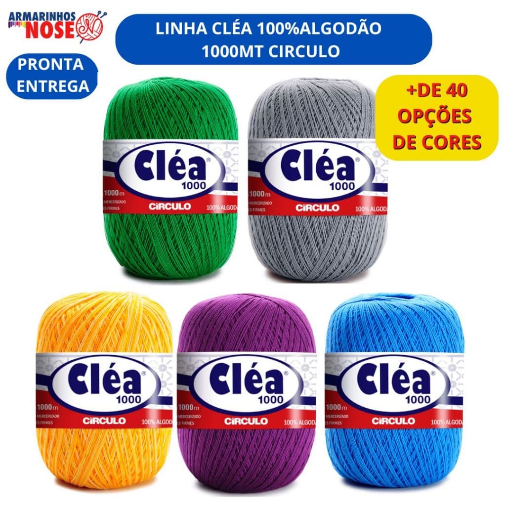 Linha Cléa 100% Algodão 1000 Mt Circulo Unidade