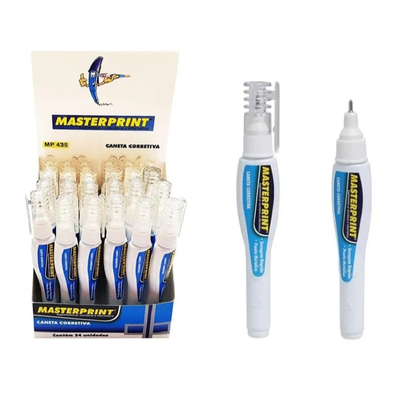 Caneta Corretiva Escolar 7ml 24 Un - Masterprint
