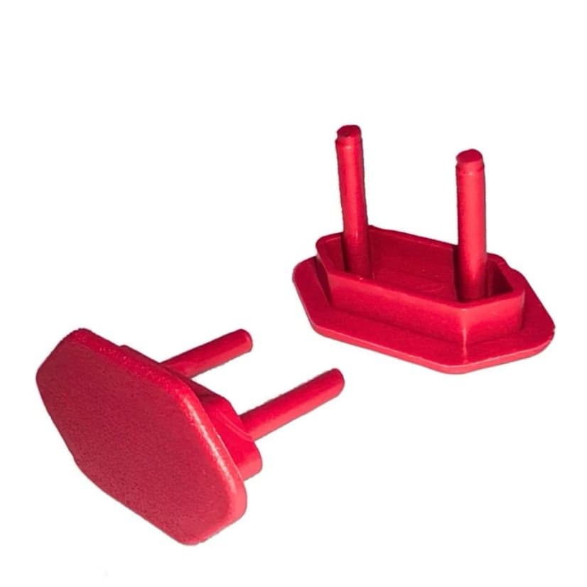 Kit 10 Protetor Vermelho Tampa Cobertura Fechamento Proteção De Tomada 2 Pino Segurança Bebê Choque 220
