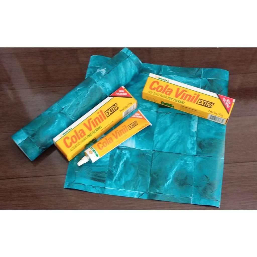 Remendo Para Piscina Inflável Cola Vinil Kit Reparo 30cm x 30cm