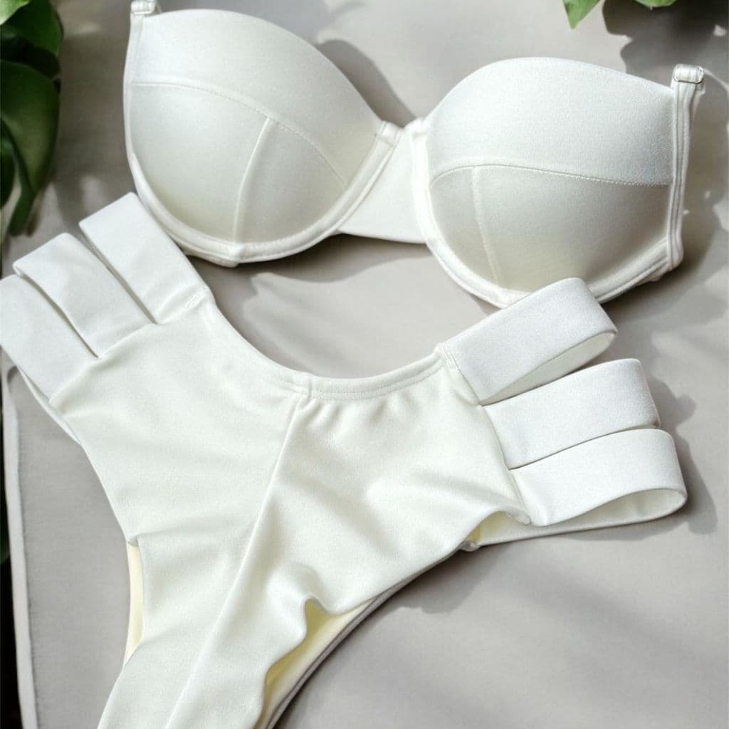 Biquíni Cintura Alta Hot Pant Feminino Top Retrô Calcinha com Duplo Tecido