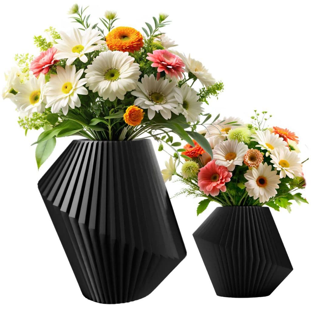 Kit Jogo 2 Vasos Jardim Casa Planta Diamante Decorativo Jarro Prisma