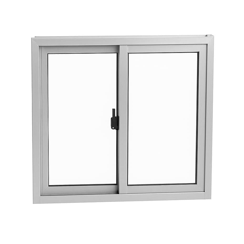 Janela 2 Folhas 1 Fixa e 1 Móvel De Correr  50x50 Em ALUMINIO Vidro LISO