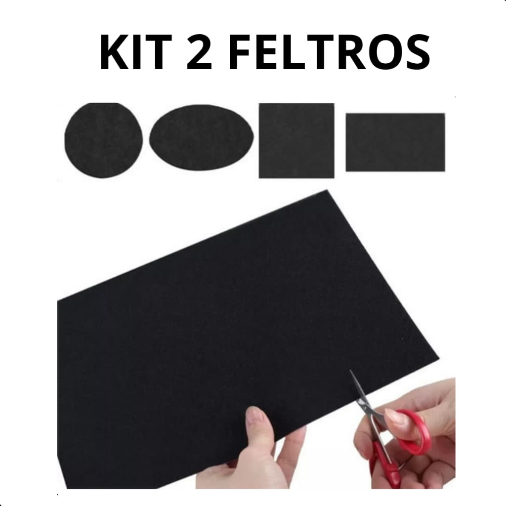 Kit 2 Feltros Placas Auto Adesivas Para Pé De Cadeira E Moveis Multiuso