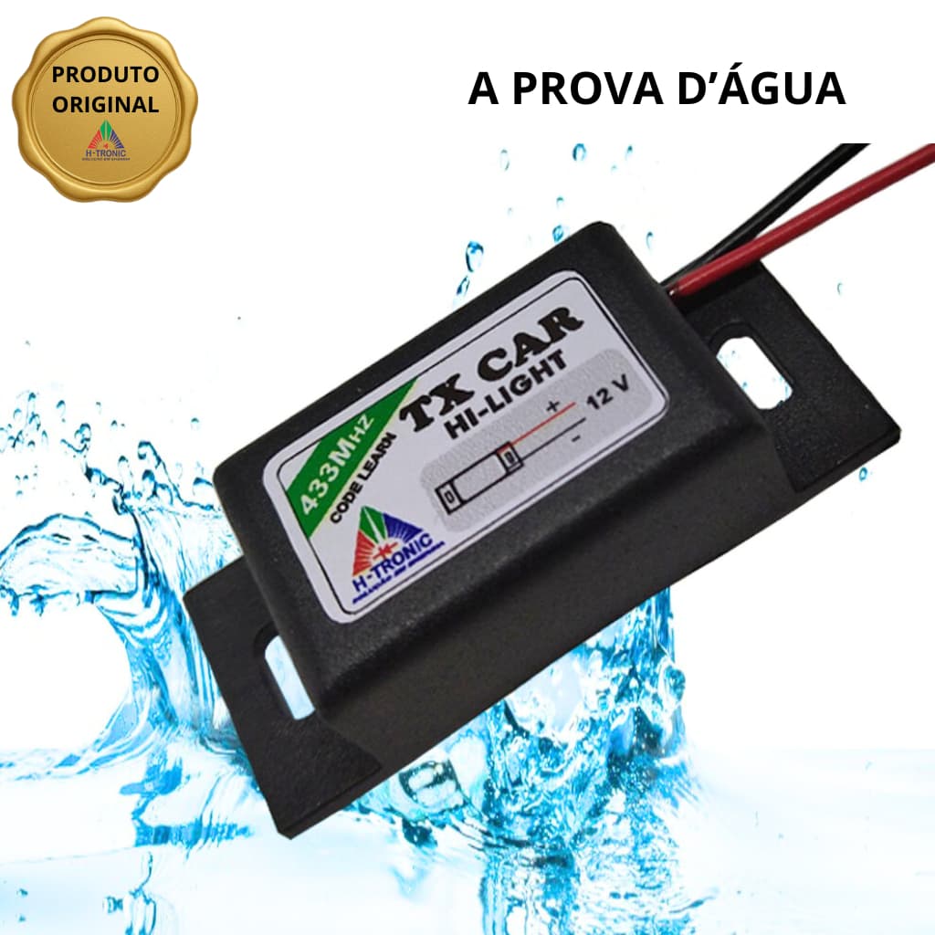 Controle Portão Eletrônico Farol Alto Tx Car Prova D'Água Garen Rcg Agl 433MHz