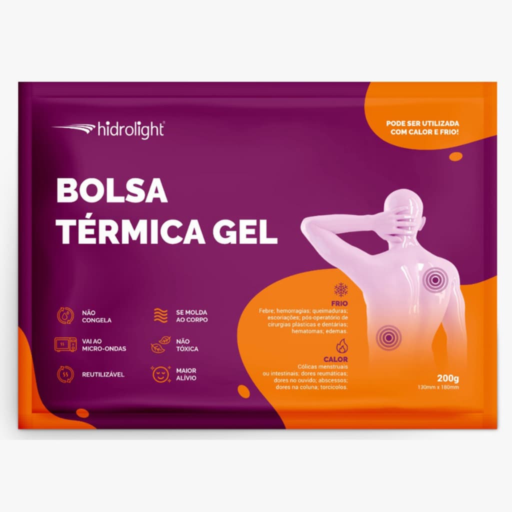 Bolsa Térmica Gel Hidrolight Frio Quente Dor Muscular Quente e Fria Lesões