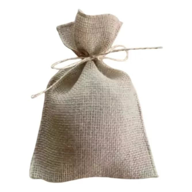 10 Sacos de Juta 10x15cm Lembrancinha Rústica Embalagem Artesanal para Chá de Bebê Casamento Brindes