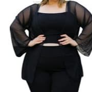 Kimono Em Tule Moda Curvy - Moda Plus Size