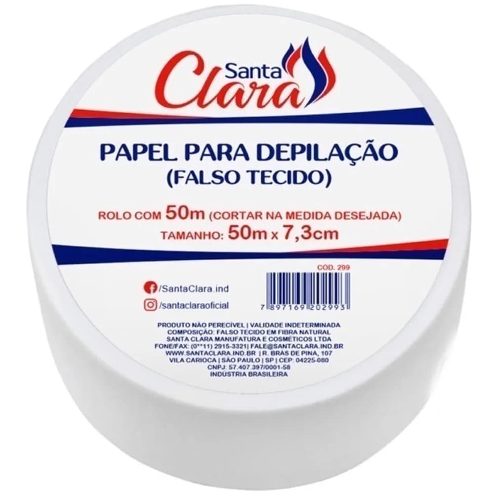Santa Clara Papel para Depilação Falso Tecido - Rolo 50m