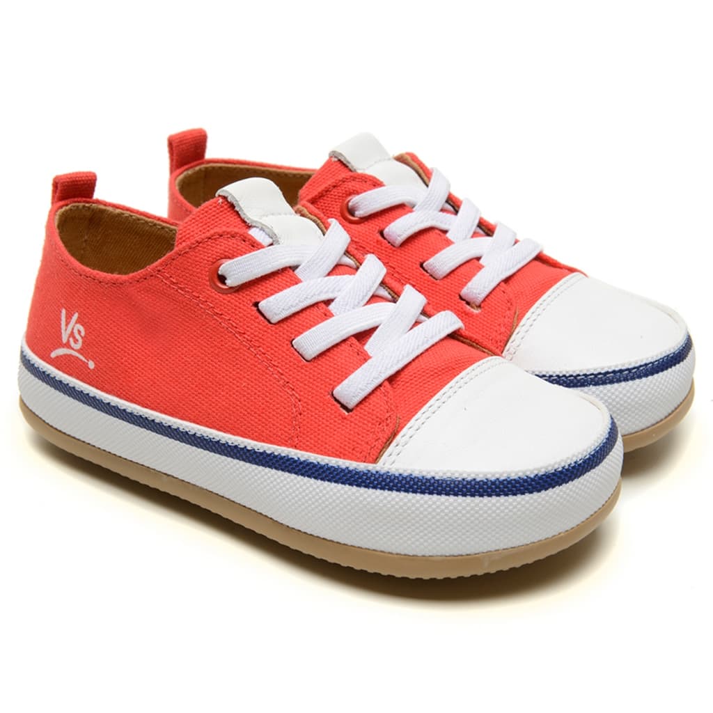 Tenis Infantil Vermelho Menino Menina Antiderrapante Calce Fácil Elástico