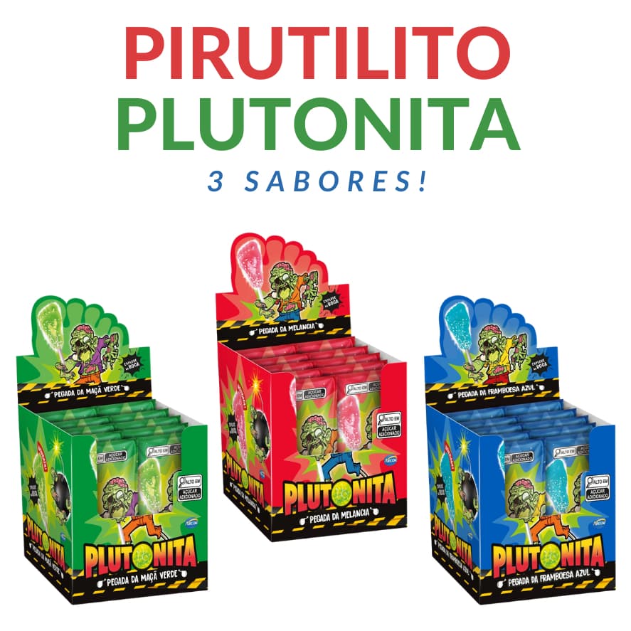 Pirulito Plutonita Explosivo 24 Uni Explosivo!  3 Sabores - Arcor Lançamento
