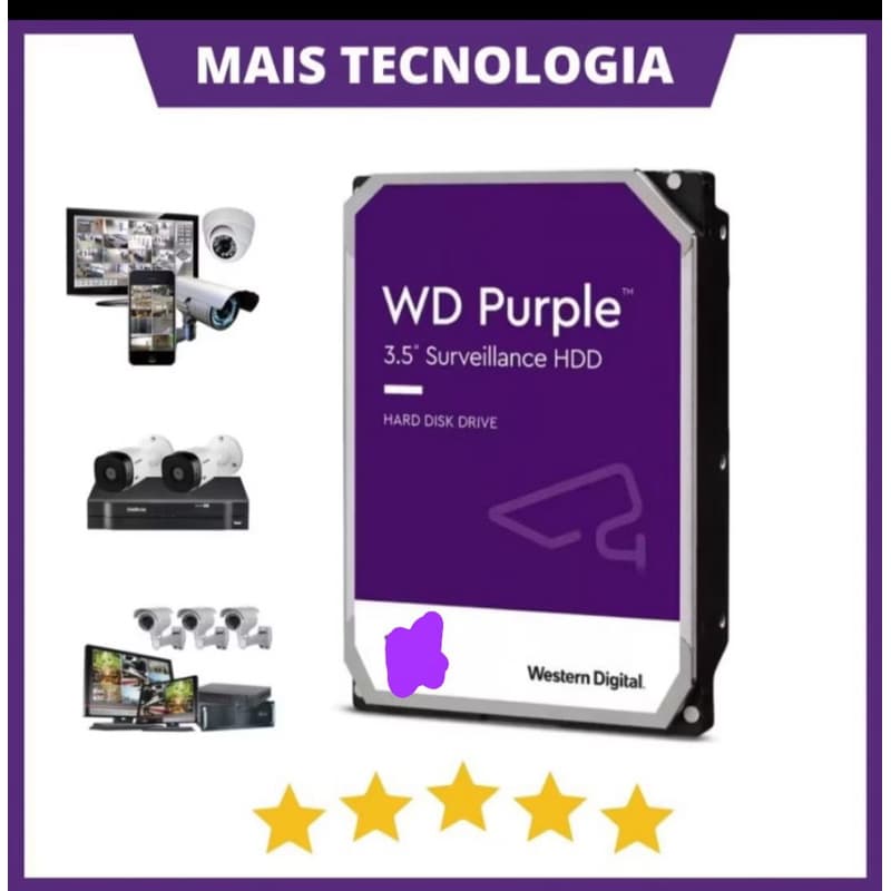 Hd interno 1tb  western digiral roxo