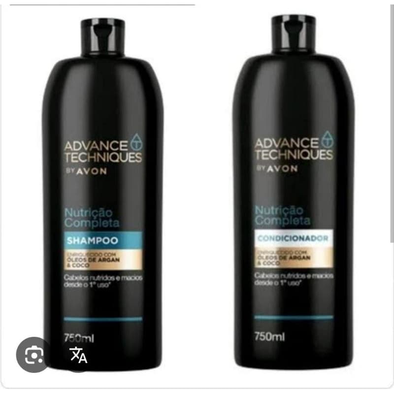 Shampoo OU Condicionador Avon Nutrição Óleo de Argan e Coco para cabelos secos. Shampoo para Cabelos Cacheados e Crespos