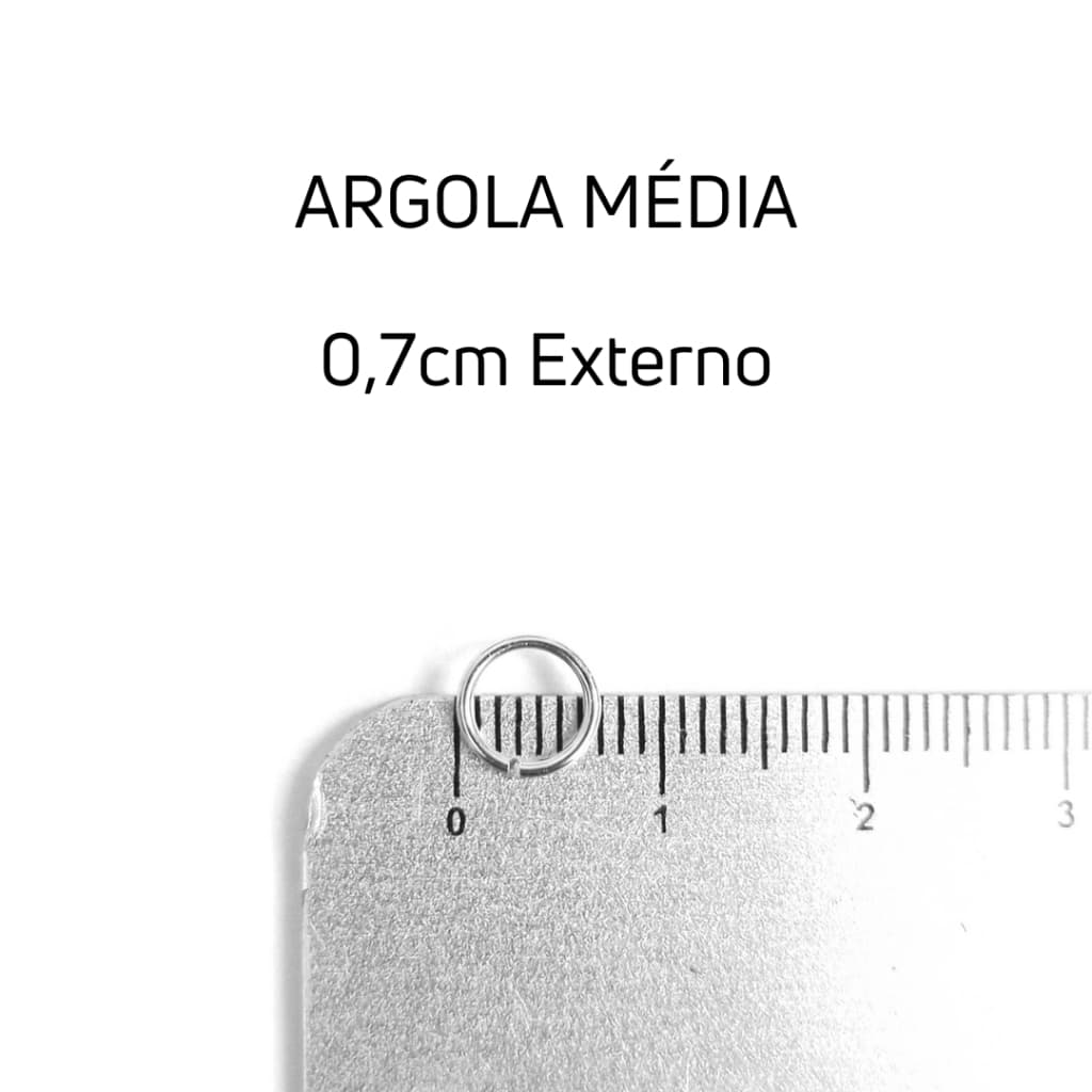 Argola Média - Montagem - OURO ou PRATA - interno 0,5cm - 10un