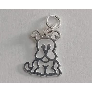 Pingente Mini Cachorro - PRATA ou Ouro - 5un