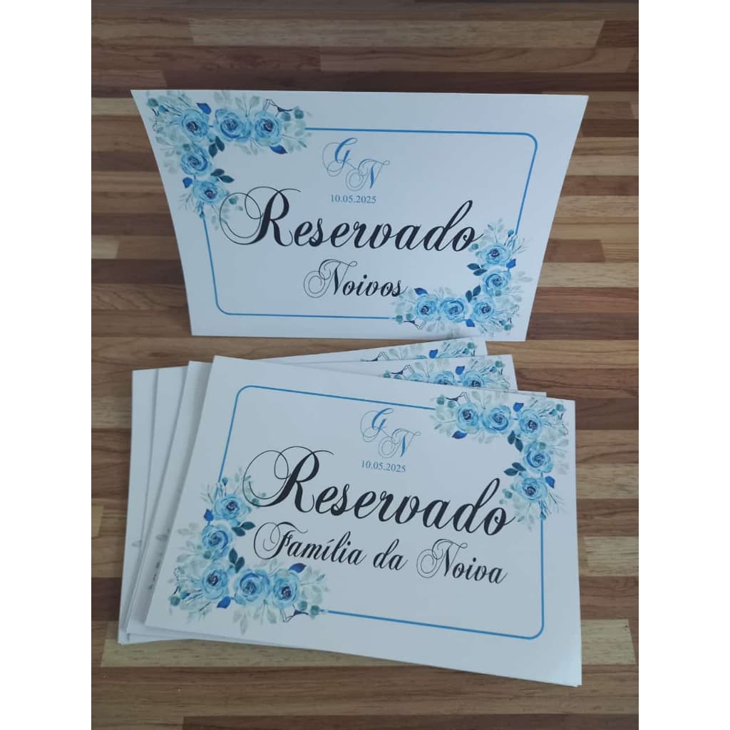 Reservado/agradecimentos de mesa grande casamento, 15 anos