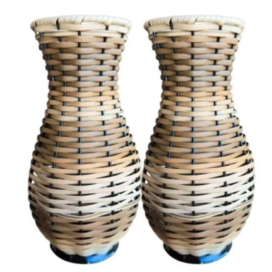 Dupla de vasos de mesa junco