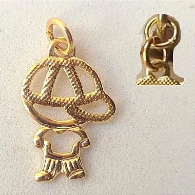 Pingente Mini Menino - OURO ou PRATA - 5un