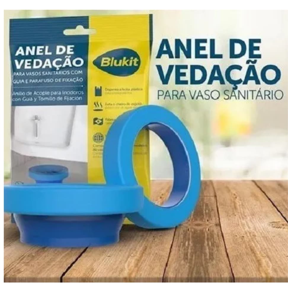 Anel Vedação Vaso Sanitário Com Guia Universal Silicone