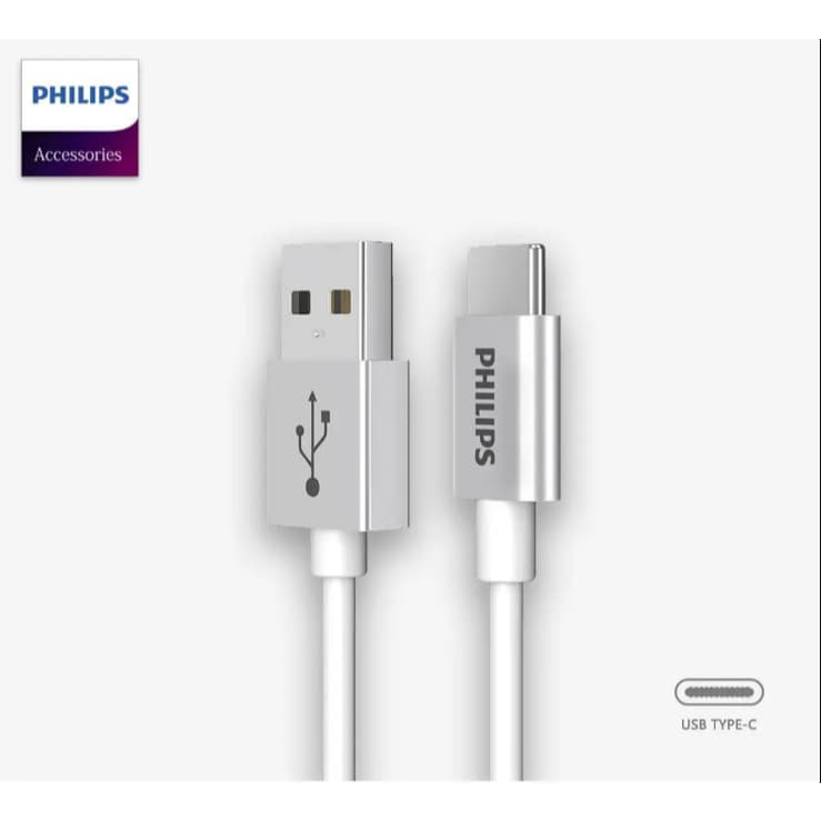CABO USB PARA TIPO-C PHILIPS DLC2528M BRANCO