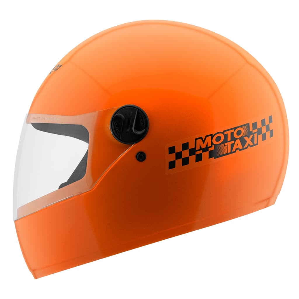 Capacete Pro Tork Liberty Moto Táxi Laranja Fechado Moto