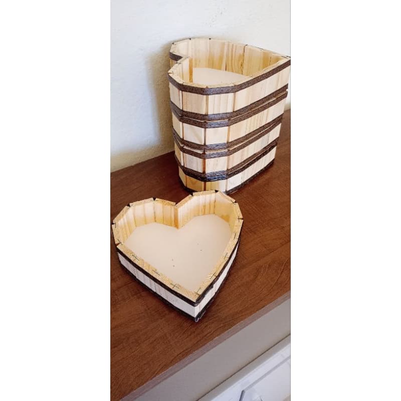 kit 10 corações 20cm Decorados para Presente dia dos namorados