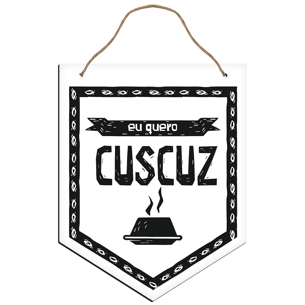 Placa Decorativa Xilogravura Flâmula São João Nordeste Cuscuz Cozinha Comida Nordestino Cangaço