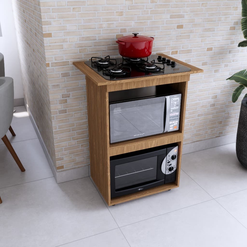 ARMÁRIO BALCÃO DE COZINHA PARA COOKTOP 4 BOCAS MICROONDAS FORNO