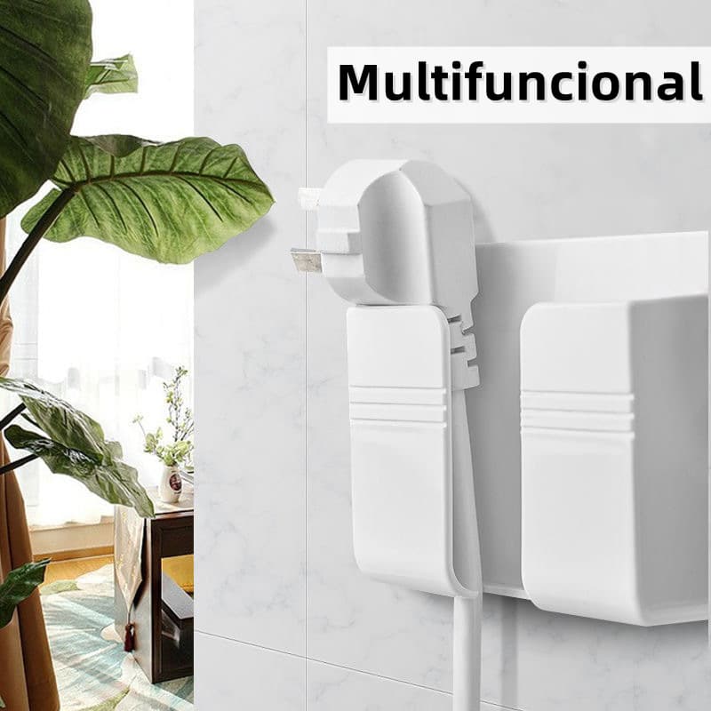 4 Adesivo Sem Furos Suporte De Parede Multifuncional Design Caixa De Armazenamento Controle Remoto Multiuso