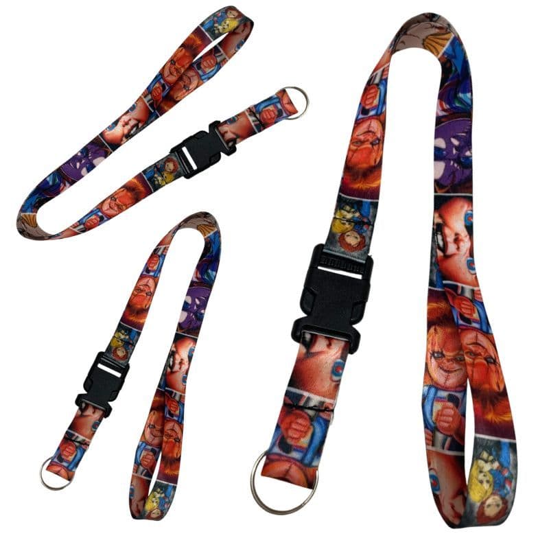 Chaveiro Cordão Chuck Terror – Tira de Pescoço Estilo Moto, Boneco