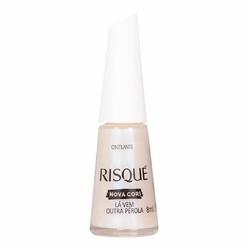 Esmalte Cintilante Risqué Lá Vem Outra Pérola