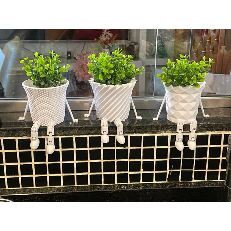 Vaso Decorativo para  com Perninhas Articuladas 8cm – Cores variadas  – Ideal para Suculentas ou artificiais