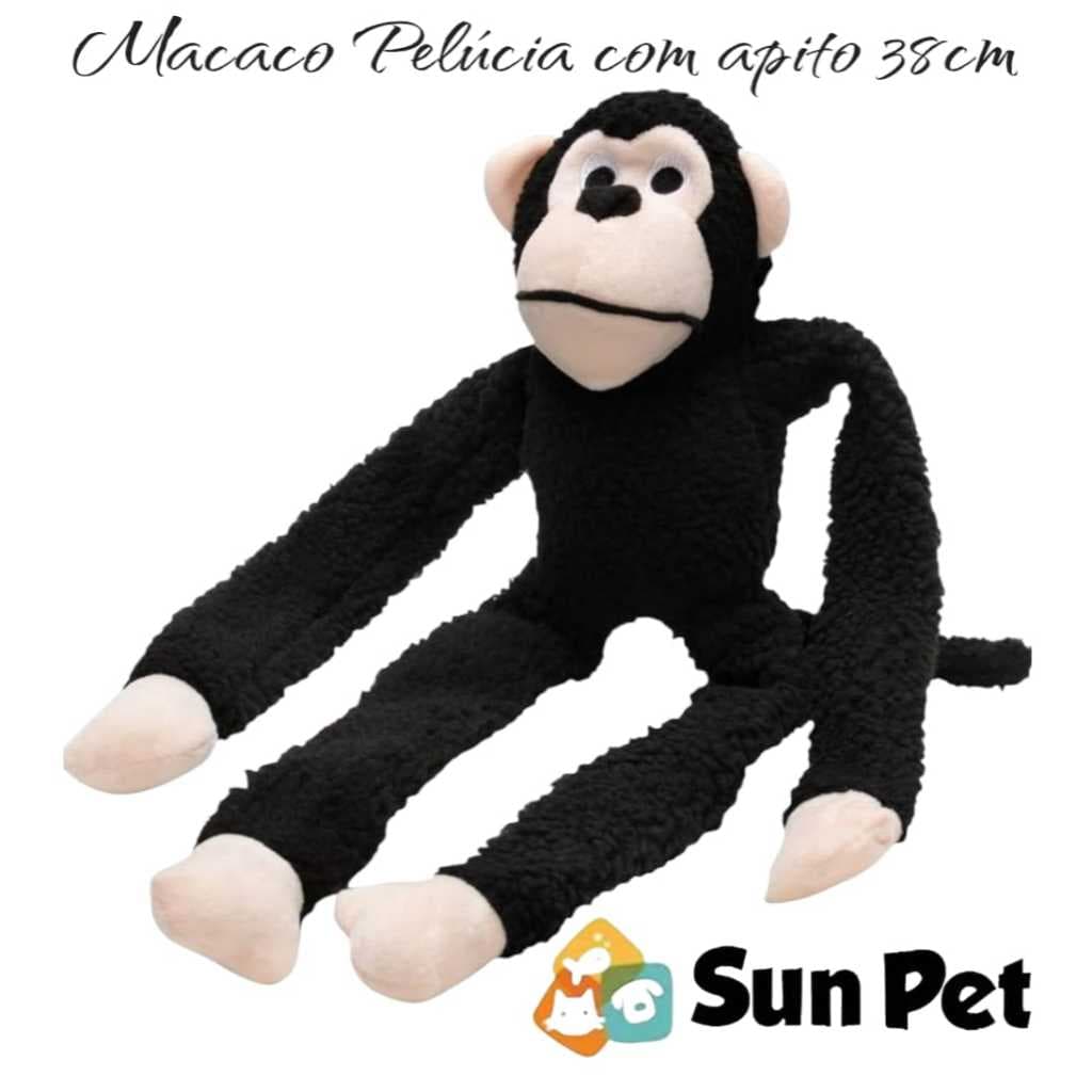 Brinquedo de Pelúcia Macaco com Apito para Pet Mordedor Pet Cães Envio Rápido