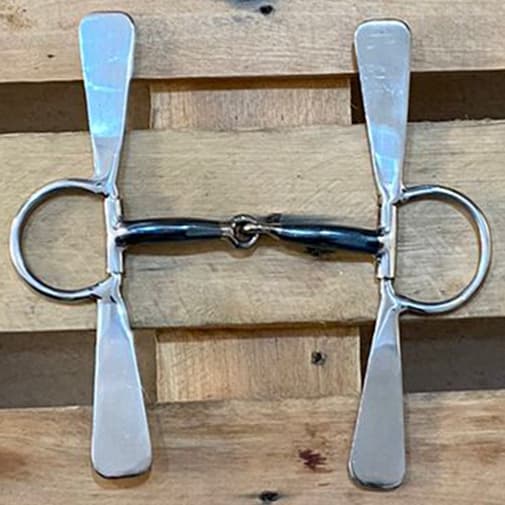 Bridão Em Tala De Inox Com Bocal De Ferro De Inox