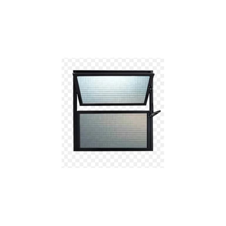 Vitro Basculante Janela 30x30 cm Aluminio Preto com Vidro BOREAL