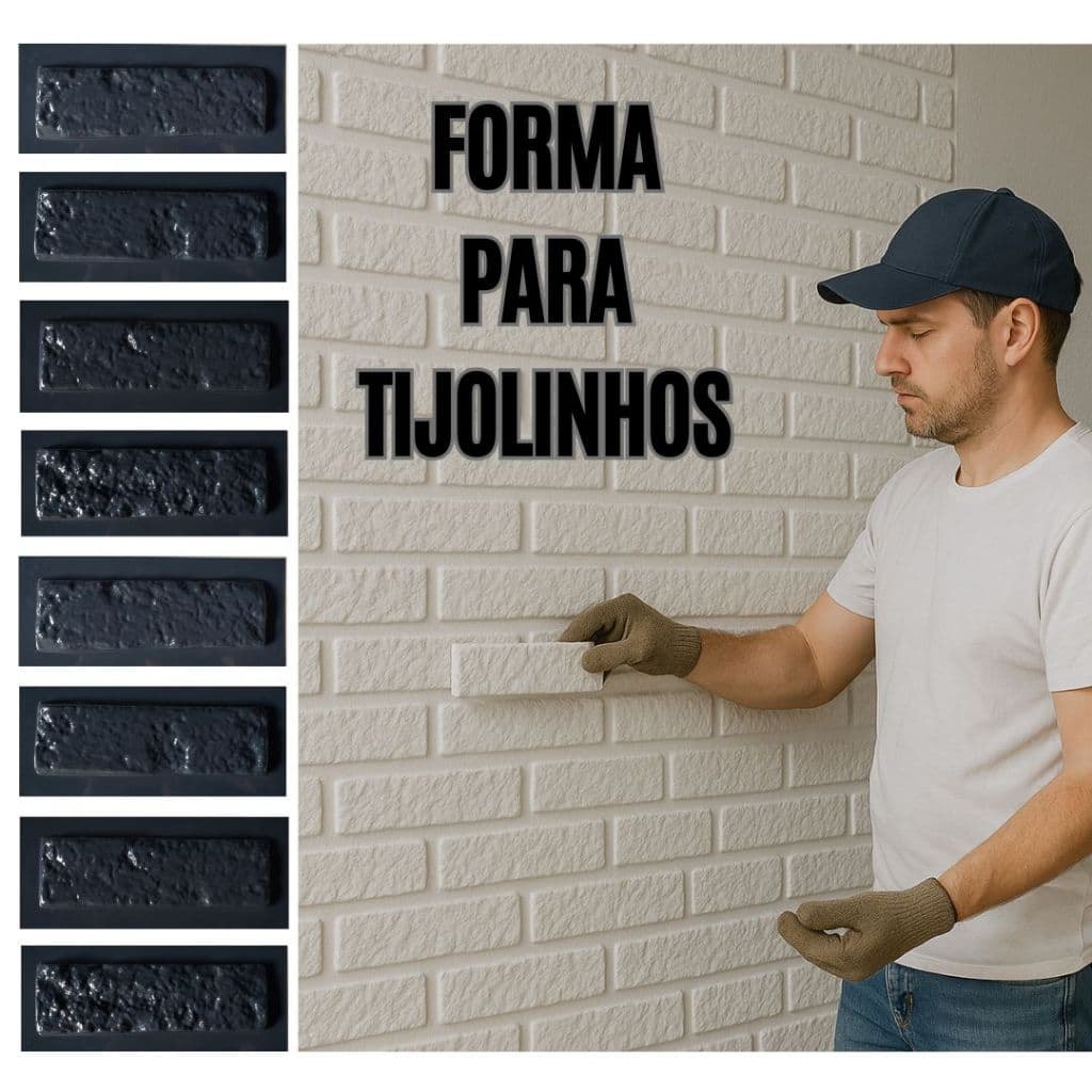 Formas Avulsas Para Fabricar Tijolinhos Em Cimentício E Gesso