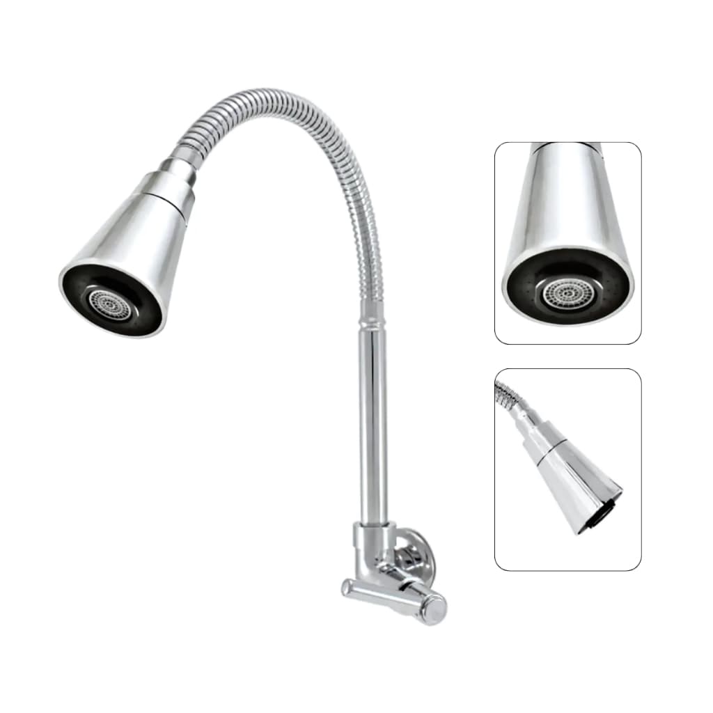Torneira de Cozinha Gourmet de Parede Flexível 2 Acionamentos 1/4 de Volta Base Abs 1167 C72