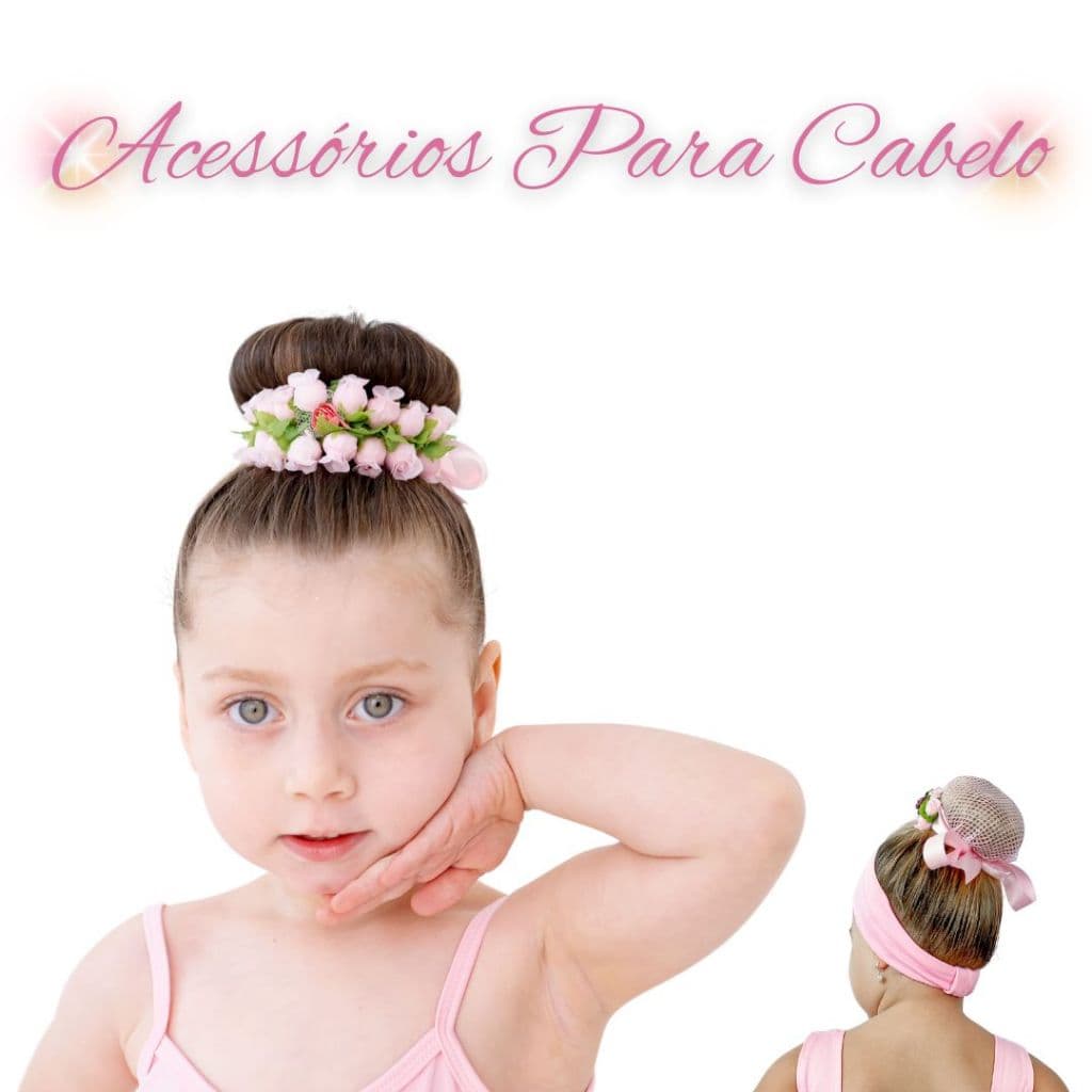 Kit Arranjo Porta Coque 3 Itens: Rede+Faixa+Arranjo de Coque