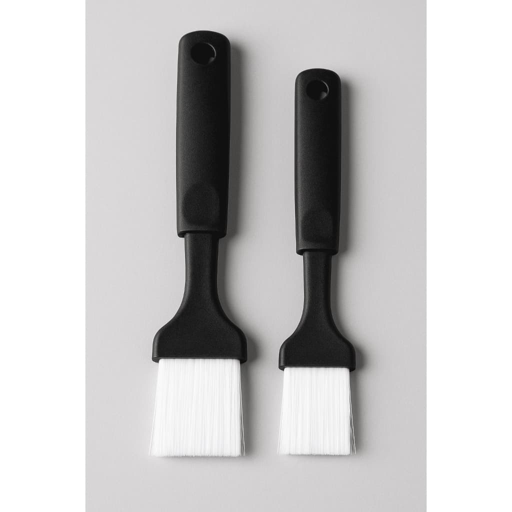 Kit com 2 Pincéis Culinários para Cozinha Confeitaria Churrasco Molhos Untar Carnes e Preparos