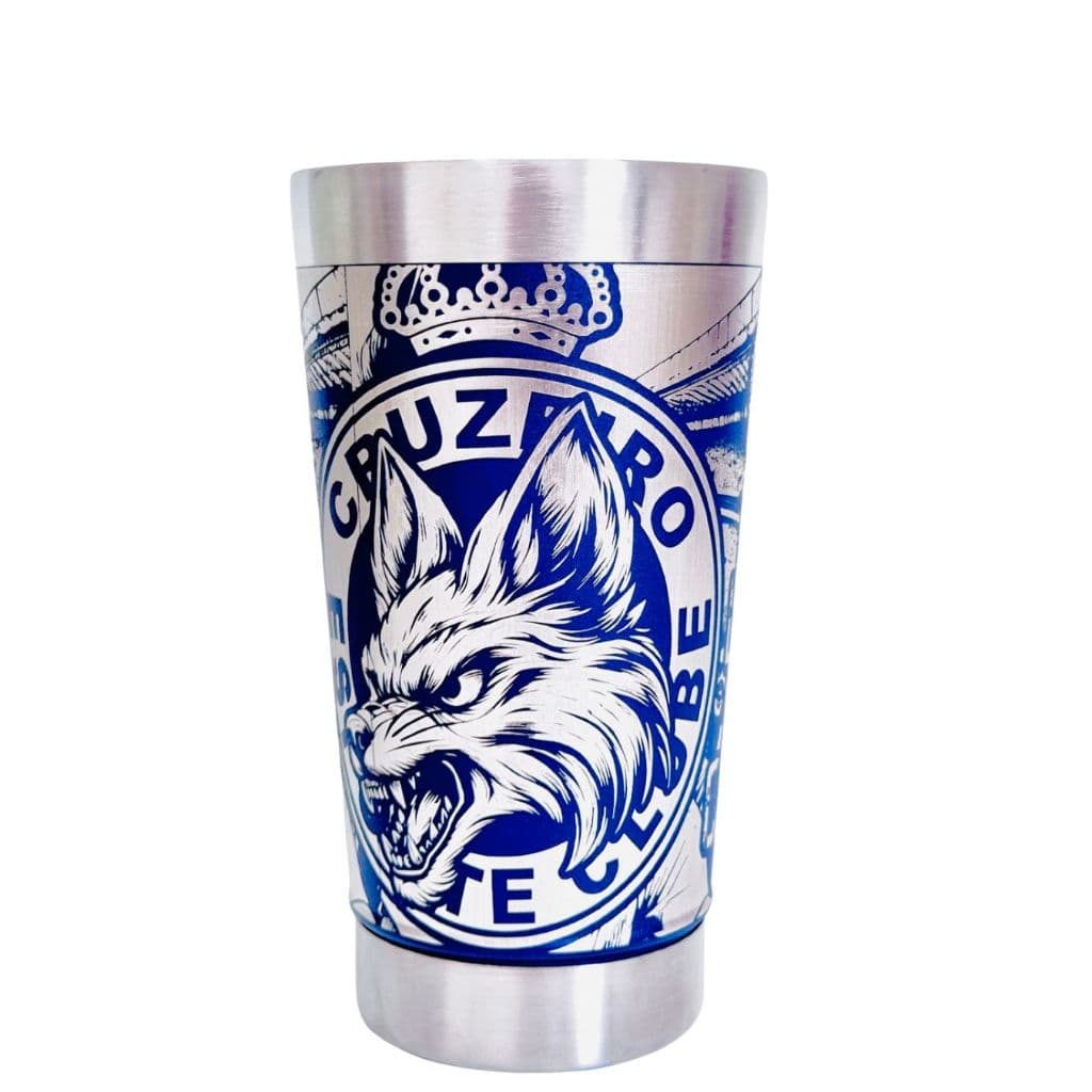 Copo Térmico 473ml Personalizado Presente para Torcedor Time Azul MG Cruzeiro 1 Mineiro