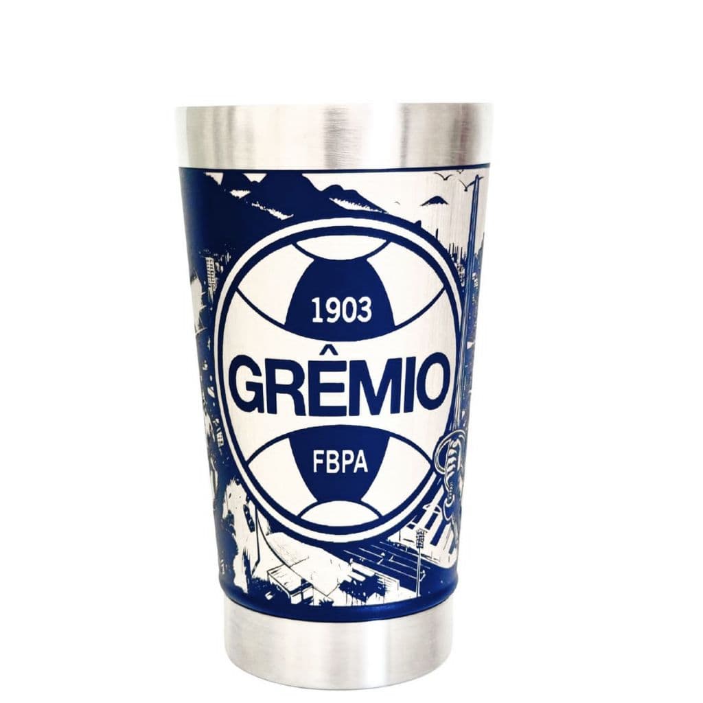 Copo Térmico 473ml Personalizado Presente para torcedor gaúcho time azul Grêmio