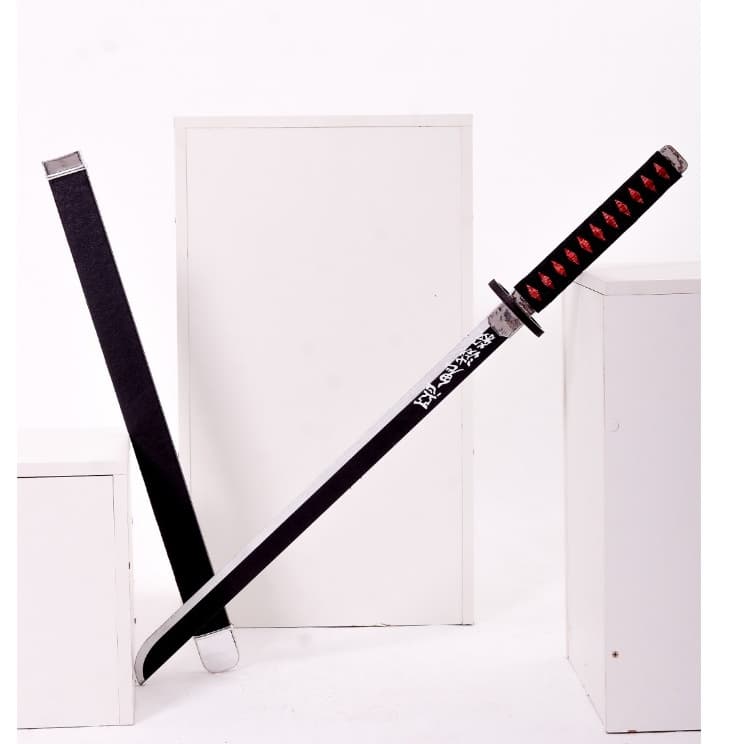 Espada replica  Demon Slayer / para Decoração ou Cosplay lamina sem fio de corte.  bainha em couro.
