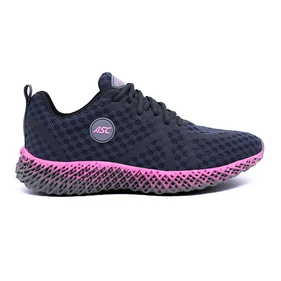 Tenis Asc Ghost 3 urbano leve feminino 2103A Grafite Rosa