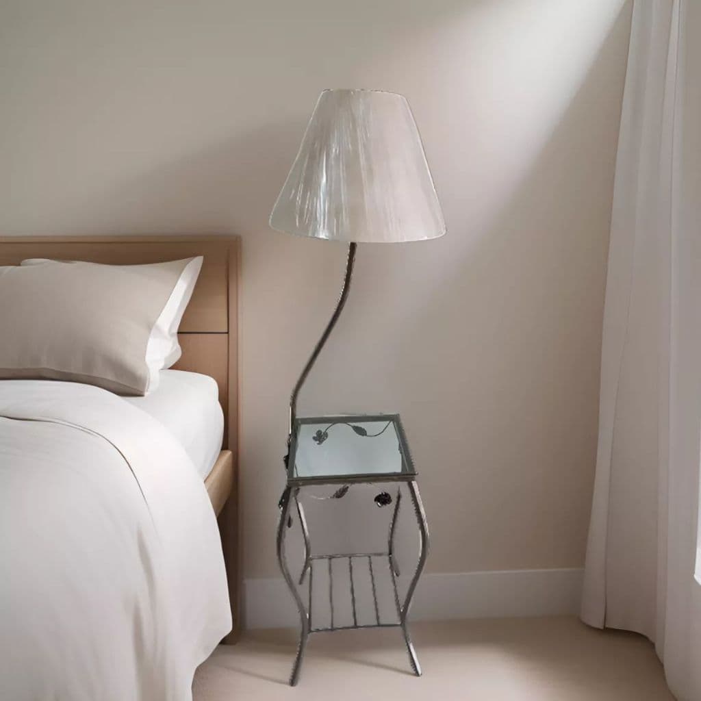 Aparador ouro velho mesa de canto coluna com luminaria quadrada flor sala quarto decoraçao nicho