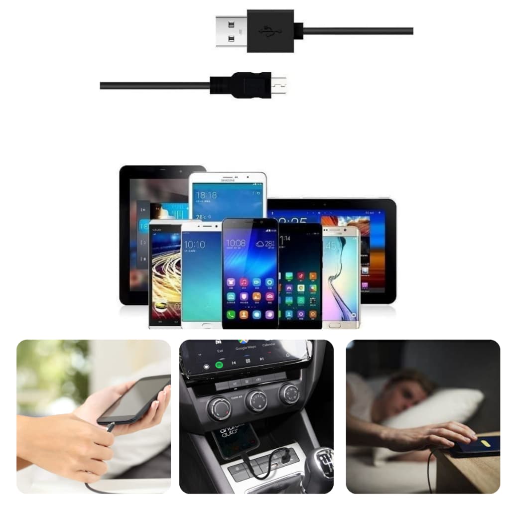 Cabo Micro USB de Carregamento V8 Para Android Bluetooth Alto-falante Fones de ouvido Carga Rápida