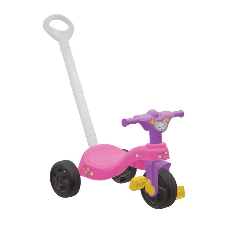 Carrinho de Passeio Pais e Filhos Infantil 2 em 1 – Triciclo e Motoca Menino e Menina Com empurrador