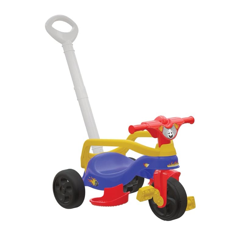 Triciclo Infantil Motoca Pais e Filhos Velocipide Com Empurrador Carrinho de Passeio menino e menina