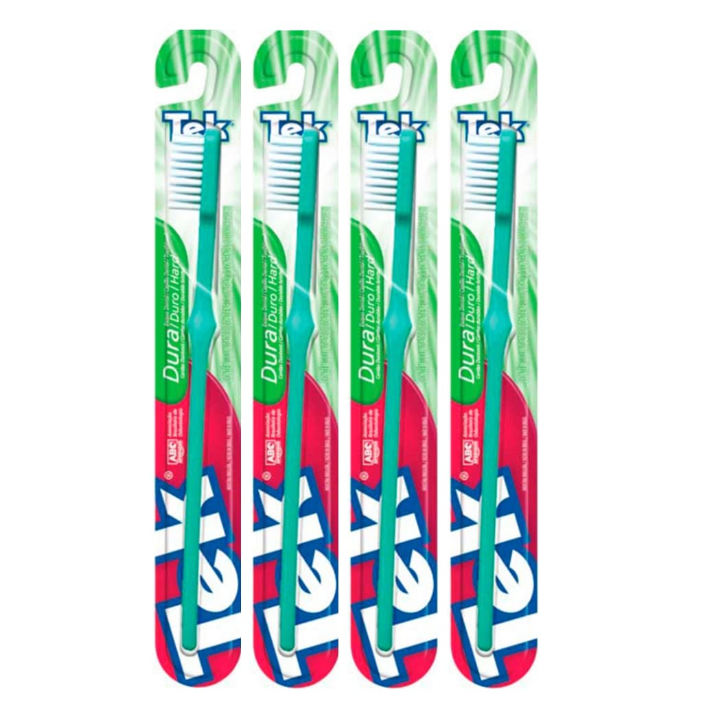Kit 4 Escova de Dente Regular Dura Tek