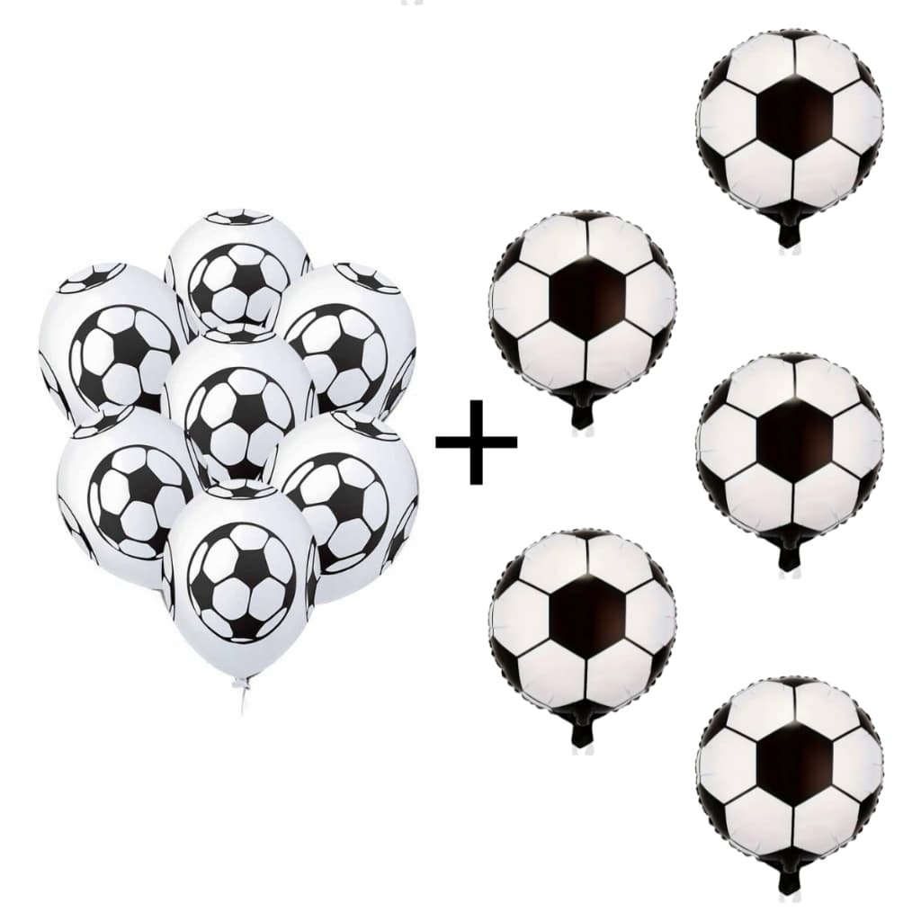 25 Balão Bexiga Futebol + 5 Balões Metalizados Bola de Futebol Festa Aniversário Envio Imediato Top
